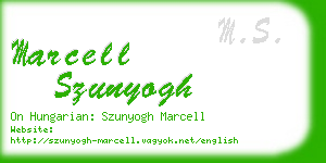 marcell szunyogh business card